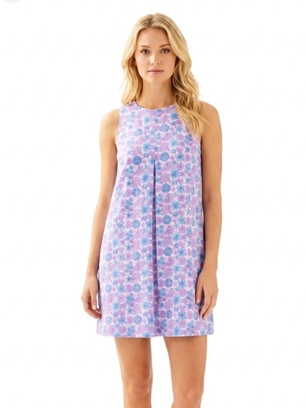Lilly Pulitzer purple floral vintage dress size 4 cotton fabric